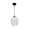 GLOBOSTAR® KEGEL 206-0005 Μοντέρνο Κρεμαστό Φωτιστικό Οροφής με Ντουί 1 x E27 AC 220-240V IP20 - Λευκό - Μ19 x Π19 x Υ19cm