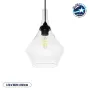 GLOBOSTAR® BALU 206-0042 Μοντέρνο Κρεμαστό Φωτιστικό Οροφής με Ντουί 1 x E27 AC 220-240V IP20 - Διάφανο - Μ20 x Π20 x Υ31cm