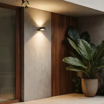 kelvo® AURA KLV-101-0113 Φωτιστικό Τοίχου / Απλίκα LED 7W 875lm 45° AC 220-240V Αδιάβροχο IP65 Θερμό Λευκό 2700K - Bridgelux COB Chip & TÜV SÜD Driver - Μαύρο Ματ - Μ15 x Π13 x Υ4.5cm - 5 Χρόνια Εγγύηση