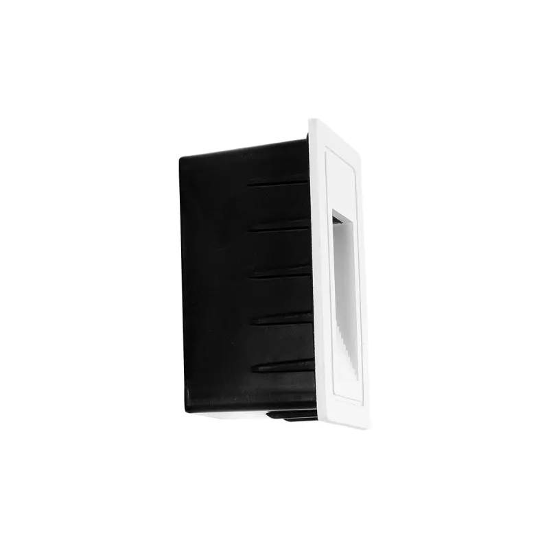 kelvo® STEPART KLV-101-0091 Χωνευτό Φωτιστικό Σκαλοπατιού / Διαδρόμου LED 3W 375lm 45° AC 220-240V Αδιάβροχο IP65 Θερμό Λευκό 2700K - Lumileds SMD Chip & TÜV SÜD Driver - Λευκό Ματ - Μ6 x Π5.5 x Υ10cm / Q5 x 9.6cm - 5 Χρόνια Εγγύηση