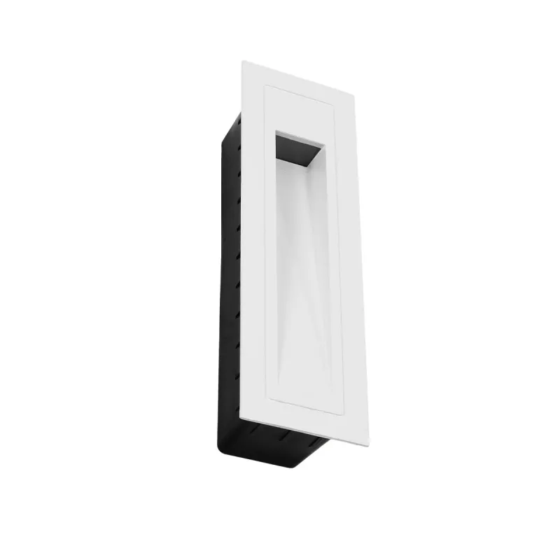 kelvo® STEPART KLV-101-0094 Χωνευτό Φωτιστικό Σκαλοπατιού / Διαδρόμου LED 3W 375lm 45° AC 220-240V Αδιάβροχο IP65 Θερμό Λευκό 2700K - Lumileds SMD Chip & TÜV SÜD Driver - Λευκό Ματ - Μ6.5 x Π6.5 x Υ21cm / Q5.4 x 18.9cm - 5 Χρόνια Εγγύηση