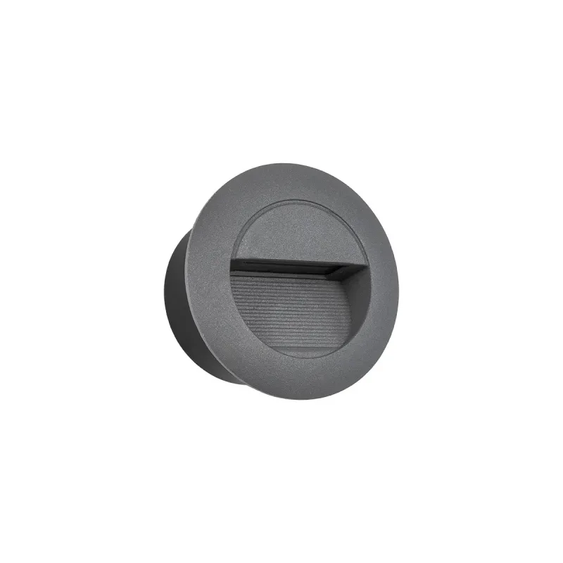 kelvo® STEPART KLV-101-0075 Χωνευτό Φωτιστικό Σκαλοπατιού / Διαδρόμου LED 3W 375lm 45° AC 220-240V Αδιάβροχο IP65 Θερμό Λευκό 2700K - Lumileds SMD Chip & TÜV SÜD Driver - Γκρι Ανθρακί Ματ - Μ8.3 x Π4.5 x Υ8.3cm / Q6.6 x 6.6cm - 5 Χρόνια Εγγύηση