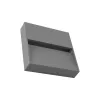 kelvo® STEPART KLV-101-0105 Φωτιστικό Σκαλοπατιού / Διαδρόμου LED 4W 500lm 45° AC 220-240V Αδιάβροχο IP65 Θερμό Λευκό 2700K - Lumileds SMD Chip & TÜV SÜD Driver - Γκρι Ανθρακί Ματ - Μ15 x Π3.5 x Υ15cm - 5 Χρόνια Εγγύηση