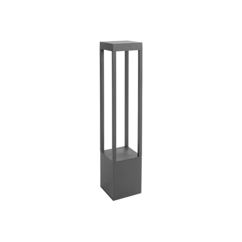 kelvo® GREMO KLV-101-0124 Φωτιστικό Κολωνάκι Κήπου LED 7W 875lm 45° AC 220-240V Αδιάβροχο IP65 Θερμό Λευκό 2700K - Bridgelux COB Chip & TÜV SÜD Driver - Γκρι Ανθρακί Ματ - Μ15 x Π15 x Υ80.5cm - 5 Χρόνια Εγγύηση