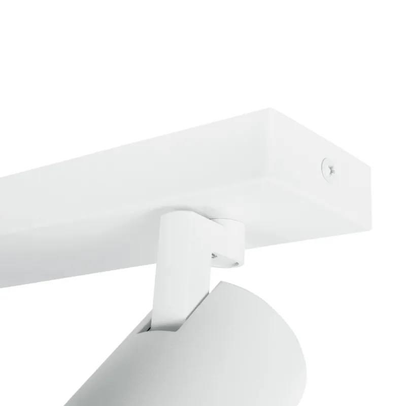 kelvo® SPOTA KLV-101-0137 Κινούμενο Φωτιστικό Σποτ Οροφής για 2 Λάμπες MR16 με Ντουί GU10 AC 220-240V IP20 - Λευκό Ματ - Μ30 x Π6 x Υ14.5cm