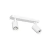 kelvo® SPOTA KLV-101-0137 Κινούμενο Φωτιστικό Σποτ Οροφής για 2 Λάμπες MR16 με Ντουί GU10 AC 220-240V IP20 - Λευκό Ματ - Μ30 x Π6 x Υ14.5cm