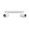 kelvo® SPOTA KLV-101-0137 Κινούμενο Φωτιστικό Σποτ Οροφής για 2 Λάμπες MR16 με Ντουί GU10 AC 220-240V IP20 - Λευκό Ματ - Μ30 x Π6 x Υ14.5cm