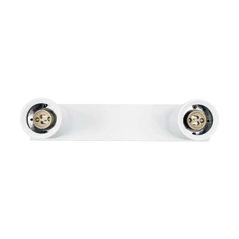 kelvo® SPOTA KLV-101-0137 Κινούμενο Φωτιστικό Σποτ Οροφής για 2 Λάμπες MR16 με Ντουί GU10 AC 220-240V IP20 - Λευκό Ματ - Μ30 x Π6 x Υ14.5cm