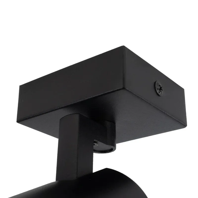 kelvo® SPOTA KLV-101-0134 Κινούμενο Φωτιστικό Σποτ Οροφής για Λάμπα MR16 με Ντουί GU10 AC 220-240V IP20 - Μαύρο Ματ - Μ7 x Π6 x Υ14cm