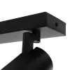 kelvo® SPOTA KLV-101-0138 Κινούμενο Φωτιστικό Σποτ Οροφής για 3 Λάμπες MR16 με Ντουί GU10 AC 220-240V IP20 - Μαύρο Ματ - Μ48 x Π6.2 x Υ14cm