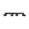 kelvo® SPOTA KLV-101-0140 Κινούμενο Φωτιστικό Σποτ Οροφής για 4 Λάμπες MR16 με Ντουί GU10 AC 220-240V IP20 - Μαύρο Ματ - Μ64 x Π6 x Υ14cm