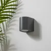 kelvo® MURANO KLV-101-0013 Φωτιστικό Τοίχου / Απλίκα για Λάμπα MR16 με Ντουί GU10 AC 220-240V Αδιάβροχο IP65 - Γκρι Ανθρακί Ματ - Μ8 x Π8 x Υ7cm