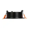 kelvo® LAMDA KLV-101-0044 Χωνευτό Φωτιστικό Downlight Σποτ Μπάνιου για Λάμπα MR16 με Ντουί GU10 AC 220-240V Αδιάβροχο IP65 - Μαύρο Ματ - Μ8.5 x Π8.5 x Υ3.5cm / Q7.5cm