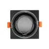 kelvo® EPSILON KLV-101-0047 Χωνευτό Φωτιστικό Downlight Σποτ Μπάνιου για Λάμπα MR16 με Ντουί GU10 AC 220-240V Αδιάβροχο IP65 - Μαύρο Ματ - Μ8.5 x Π8.5 x Υ4.4cm / Q7.5cm x 7.5cm