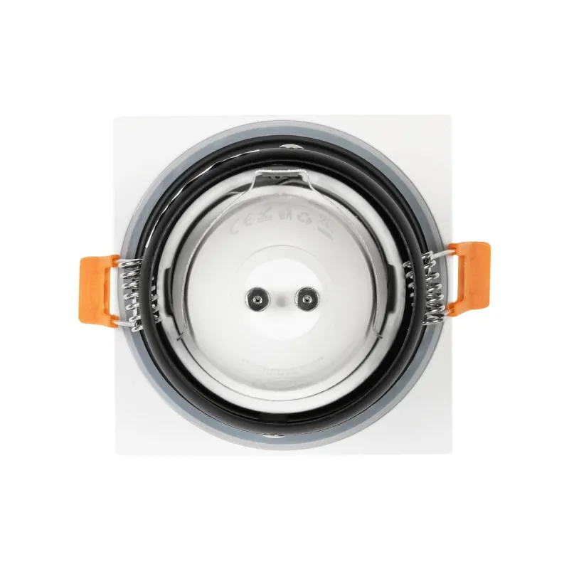 kelvo® EPSILON KLV-101-0048 Χωνευτό Φωτιστικό Downlight Σποτ Μπάνιου για Λάμπα MR16 με Ντουί GU10 AC 220-240V Αδιάβροχο IP65 - Λευκό Ματ - Μ8.5 x Π8.5 x Υ4.4cm / Q7.5cm x 7.5cm