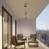 kelvo® MARETTI KLV-101-0058 Φωτιστικό Downlight Σποτ για Λάμπα MR16 με Ντουί GU10 AC 220-240V Αδιάβροχο IP65 - Χρυσό Πλατίνα - Μ9 x Π9 x Υ9cm