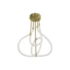 kelvo® GLOW KLV-101-0152 Φωτιστικό Οροφής LED 40W 4000lm 360° AC 220-240V IP20 Ρυθμιζόμενο Λευκό CCT με Χειριστήριο από 2700K έως 6000K Dimmable - Lumileds SMD Chip - Χρυσό Πλατίνα - Μ50 x Π50 x Υ70cm - 3 Χρόνια Εγγύηση