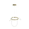kelvo® GLOW KLV-101-0162 Κρεμαστό Φωτιστικό Οροφής LED 36W 3600lm 360° AC 220-240V IP20 Ρυθμιζόμενο Λευκό CCT με Χειριστήριο από 2700K έως 6000K Dimmable - Lumileds SMD Chip - Χρυσό Πλατίνα - Μ70 x Π70 x Υ40cm - 3 Χρόνια Εγγύηση