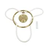 kelvo® GLOW KLV-101-0162 Κρεμαστό Φωτιστικό Οροφής LED 36W 3600lm 360° AC 220-240V IP20 Ρυθμιζόμενο Λευκό CCT με Χειριστήριο από 2700K έως 6000K Dimmable - Lumileds SMD Chip - Χρυσό Πλατίνα - Μ70 x Π70 x Υ40cm - 3 Χρόνια Εγγύηση