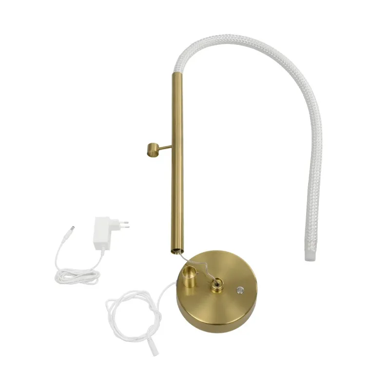 kelvo® GLOW KLV-101-0172 Επιτραπέζιο Φωτιστικό Πορτατίφ LED 18W 1800lm 360° AC 220-240V IP20 Ρυθμιζόμενο Λευκό CCT με Αφή 2700K/4500K/6000K Dimmable - Lumileds SMD Chip - Χρυσό Πλατίνα - Μ30 x Π30 x Υ60cm - 3 Χρόνια Εγγύηση