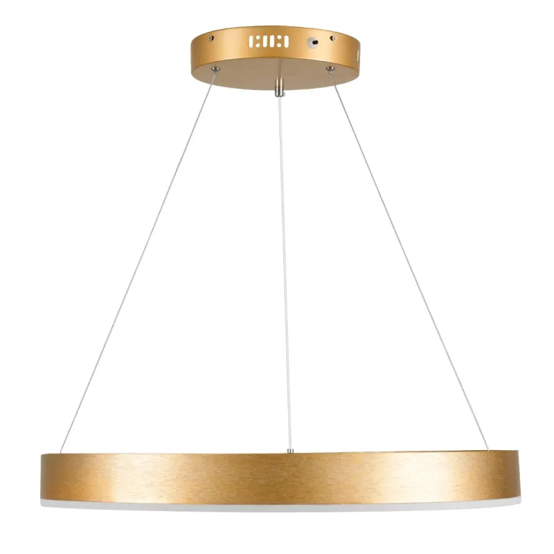 kelvo® VENOM KLV-101-0189 Κρεμαστό Φωτιστικό Οροφής LED 45W 4500lm 120° AC 220-240V IP20 Ρυθμιζόμενο Λευκό CCT με Χειριστήριο από 2700K έως 6000K Dimmable - Lumileds SMD Chip - Χρυσό Πλατίνα - Μ60 x Π60 x Υ6.5cm - 3 Χρόνια Εγγύηση