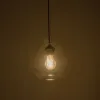 GLOBOSTAR® BALU 206-0038 Μοντέρνο Κρεμαστό Φωτιστικό Οροφής με Ντουί 1 x E27 AC 220-240V IP20 - Διάφανο - Μ20 x Π20 x Υ18cm