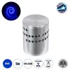 GLOBOSTAR® STAINS 60596 Μοντέρνο Φωτιστικό Τοίχου - Απλίκα LED 5W 300lm 180° AC 220-240V IP44 Μπλε - Bridgelux SMD Chip & TÜV SÜD Driver - Νίκελ Βούρτσας - Μ5.5 x Π5.5 x Υ7cm - 5 Χρόνια Εγγύηση
