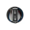 GLOBOSTAR® STAINS 60596 Μοντέρνο Φωτιστικό Τοίχου - Απλίκα LED 5W 300lm 180° AC 220-240V IP44 Μπλε - Bridgelux SMD Chip & TÜV SÜD Driver - Νίκελ Βούρτσας - Μ5.5 x Π5.5 x Υ7cm - 5 Χρόνια Εγγύηση