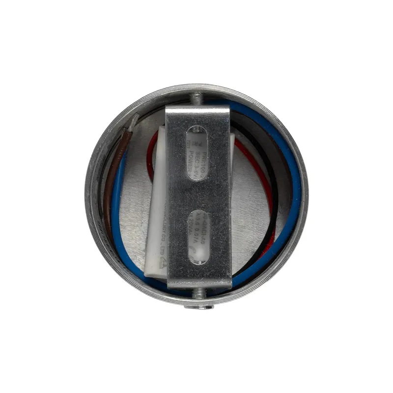 GLOBOSTAR® STAINS 60596 Μοντέρνο Φωτιστικό Τοίχου - Απλίκα LED 5W 300lm 180° AC 220-240V IP44 Μπλε - Bridgelux SMD Chip & TÜV SÜD Driver - Νίκελ Βούρτσας - Μ5.5 x Π5.5 x Υ7cm - 5 Χρόνια Εγγύηση