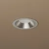 kelvo® SIGMA KLV-101-0043 Χωνευτό Φωτιστικό Downlight Σποτ Μπάνιου για Λάμπα MR16 με Ντουί GU10 AC 220-240V Αδιάβροχο IP65 - Νίκελ Βούρτσας - Μ8.5 x Π8.5 x Υ4.4cm / Q7.5cm