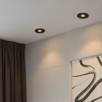 kelvo® PINADO KLV-101-0126 Χωνευτό Φωτιστικό Downlight Σποτ LED 7W 840lm 15° AC 220-240V IP20 Θερμό Λευκό 2700K - Bridgelux COB Chip & TÜV SÜD Driver - Μαύρο Ματ - Μ8.3 x Π8.3 x Υ8.2cm / Q7.3cm - 5 Χρόνια Εγγύηση