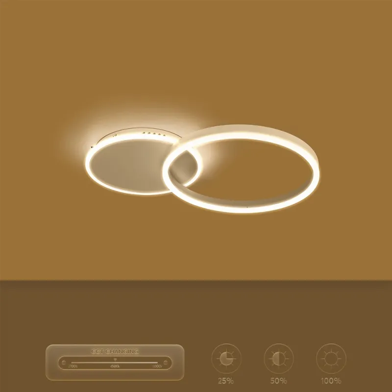 kelvo® VENOM KLV-101-0182 Φωτιστικό Οροφής LED 45W 4500lm 360° AC 220-240V IP20 Ρυθμιζόμενο Λευκό CCT με Χειριστήριο από 2700K έως 6000K Dimmable - Lumileds SMD Chip - Λευκό Ματ - Μ60 x Π40 x Υ7.5cm - 3 Χρόνια Εγγύηση