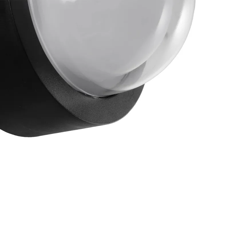 kelvo® NEXA KLV-101-0248 Φωτιστικό Τοίχου / Απλίκα LED 6W 600lm 180° AC 220-240V Αδιάβροχο IP65 Θερμό Λευκό 2700K - Sanan SMD Chip & TÜV SÜD Driver - Μαύρο Ματ - Μ11 x Π8.5 x Υ11cm - 5 Χρόνια Εγγύηση