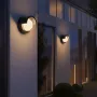 kelvo® NEXA KLV-101-0252 Φωτιστικό Τοίχου / Απλίκα LED 6W 600lm 180° AC 220-240V Αδιάβροχο IP65 Θερμό Λευκό 2700K - Sanan SMD Chip & TÜV SÜD Driver - Μαύρο Ματ - Μ11 x Π9 x Υ11cm - 5 Χρόνια Εγγύηση
