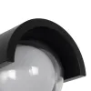 kelvo® NEXA KLV-101-0252 Φωτιστικό Τοίχου / Απλίκα LED 6W 600lm 180° AC 220-240V Αδιάβροχο IP65 Θερμό Λευκό 2700K - Sanan SMD Chip & TÜV SÜD Driver - Μαύρο Ματ - Μ11 x Π9 x Υ11cm - 5 Χρόνια Εγγύηση