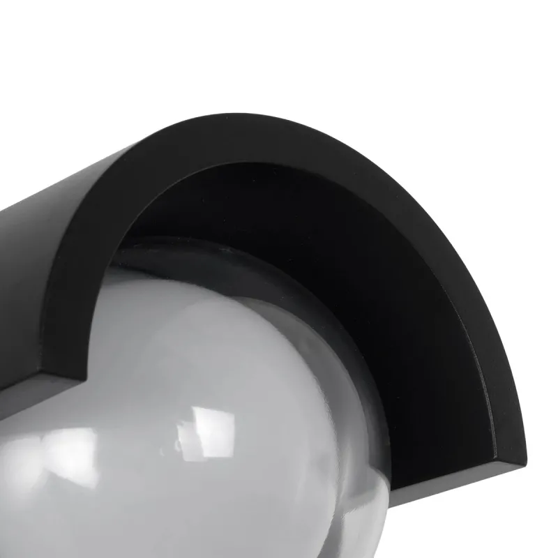 kelvo® NEXA KLV-101-0252 Φωτιστικό Τοίχου / Απλίκα LED 6W 600lm 180° AC 220-240V Αδιάβροχο IP65 Θερμό Λευκό 2700K - Sanan SMD Chip & TÜV SÜD Driver - Μαύρο Ματ - Μ11 x Π9 x Υ11cm - 5 Χρόνια Εγγύηση