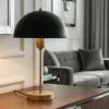 GLOBOSTAR® GAZETA 203-0305 Μοντέρνο Επιτραπέζιο Φωτιστικό Πορτατίφ με Ντουί 1 x E27 AC 220-240V IP20 - Μαύρο & Χρυσό - Μ25 x Π25 x Υ39cm