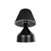 GLOBOSTAR® PYRAMID 204-0058 Μοντέρνο Επιτραπέζιο Φωτιστικό Πορτατίφ με Ντουί 1 x E27 AC 220-240V IP20 - Μαύρο - Μ22 x Π22 x Υ30cm
