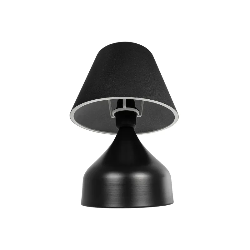 GLOBOSTAR® PYRAMID 204-0058 Μοντέρνο Επιτραπέζιο Φωτιστικό Πορτατίφ με Ντουί 1 x E27 AC 220-240V IP20 - Μαύρο - Μ22 x Π22 x Υ30cm