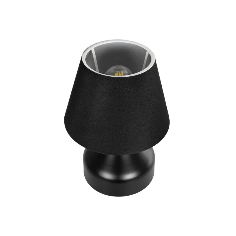 GLOBOSTAR® PYRAMID 204-0058 Μοντέρνο Επιτραπέζιο Φωτιστικό Πορτατίφ με Ντουί 1 x E27 AC 220-240V IP20 - Μαύρο - Μ22 x Π22 x Υ30cm