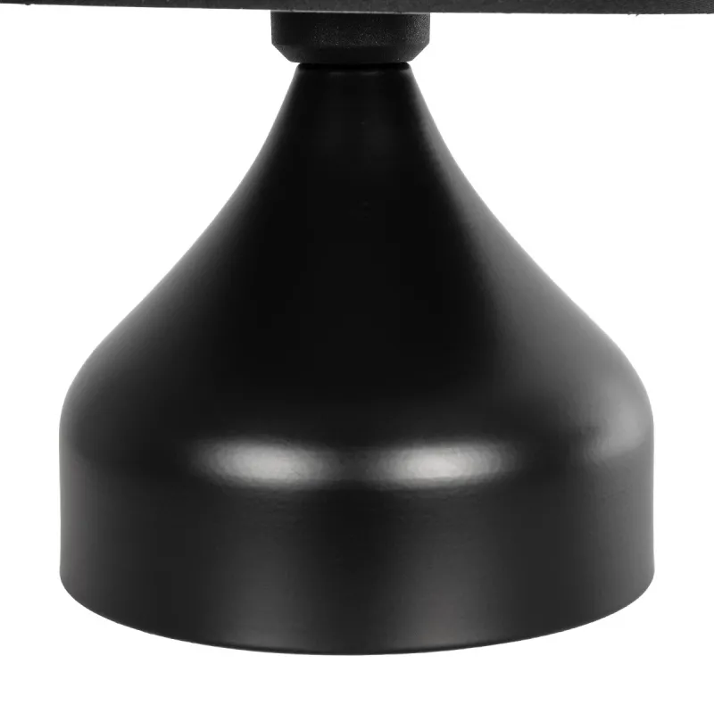 GLOBOSTAR® PYRAMID 204-0058 Μοντέρνο Επιτραπέζιο Φωτιστικό Πορτατίφ με Ντουί 1 x E27 AC 220-240V IP20 - Μαύρο - Μ22 x Π22 x Υ30cm
