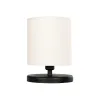 GLOBOSTAR® MINNIE 204-0062 Μοντέρνο Επιτραπέζιο Φωτιστικό Πορτατίφ με Ντουί 1 x E14 AC 220-240V IP20 - Μαύρο & Μπεζ - Μ15 x Π15 x Υ21cm