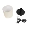 GLOBOSTAR® MINNIE 204-0062 Μοντέρνο Επιτραπέζιο Φωτιστικό Πορτατίφ με Ντουί 1 x E14 AC 220-240V IP20 - Μαύρο & Μπεζ - Μ15 x Π15 x Υ21cm
