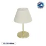 GLOBOSTAR® GLOSSY 204-0071 Μοντέρνο Επιτραπέζιο Φωτιστικό Πορτατίφ με Ντουί 1 x E27 AC 220-240V IP20 - Χρυσό & Λευκό - Μ22 x Π22 x Υ34cm