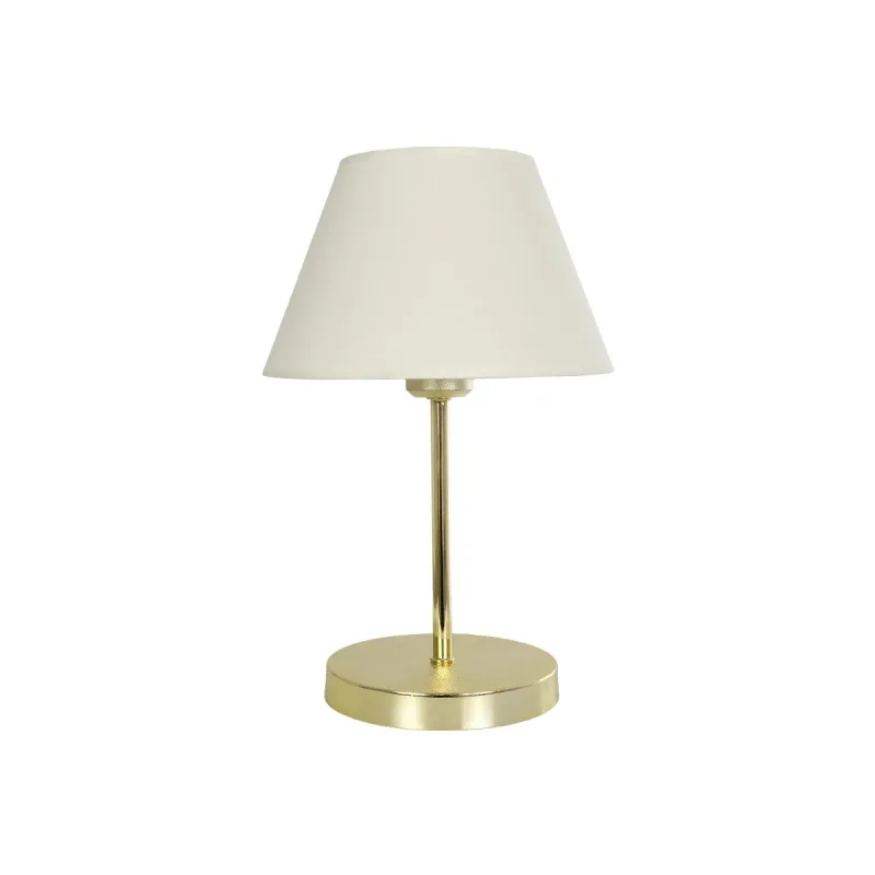 GLOBOSTAR® GLOSSY 204-0071 Μοντέρνο Επιτραπέζιο Φωτιστικό Πορτατίφ με Ντουί 1 x E27 AC 220-240V IP20 - Χρυσό & Λευκό - Μ22 x Π22 x Υ34cm