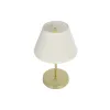 GLOBOSTAR® GLOSSY 204-0071 Μοντέρνο Επιτραπέζιο Φωτιστικό Πορτατίφ με Ντουί 1 x E27 AC 220-240V IP20 - Χρυσό & Λευκό - Μ22 x Π22 x Υ34cm
