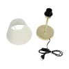 GLOBOSTAR® GLOSSY 204-0071 Μοντέρνο Επιτραπέζιο Φωτιστικό Πορτατίφ με Ντουί 1 x E27 AC 220-240V IP20 - Χρυσό & Λευκό - Μ22 x Π22 x Υ34cm