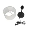 GLOBOSTAR® LARA 204-0075 Μοντέρνο Επιτραπέζιο Φωτιστικό Πορτατίφ με Ντουί 1 x E27 AC 220-240V IP20 - Μαύρο & Μπεζ - Μ24 x Π24 x Υ36cm