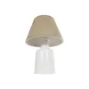 GLOBOSTAR® CIA 204-0082 Μοντέρνο Επιτραπέζιο Φωτιστικό Πορτατίφ με Ντουί 1 x E27 AC 220-240V IP20 - Λευκό & Μπεζ - Μ23 x Π23 x Υ31,5cm