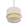 GLOBOSTAR® BIGGIE 204-0099 Μοντέρνο Κρεμαστό Φωτιστικό Οροφής με Ντουί 1 x E27 AC 220-240V IP20 - Μπεζ - Μ30 x Π30 x Υ23,5cm